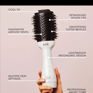 White Hair Dryer Brush